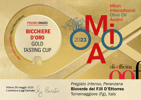premio bicchiere d'oro Bioverde dei Fratelli D'Ettorres